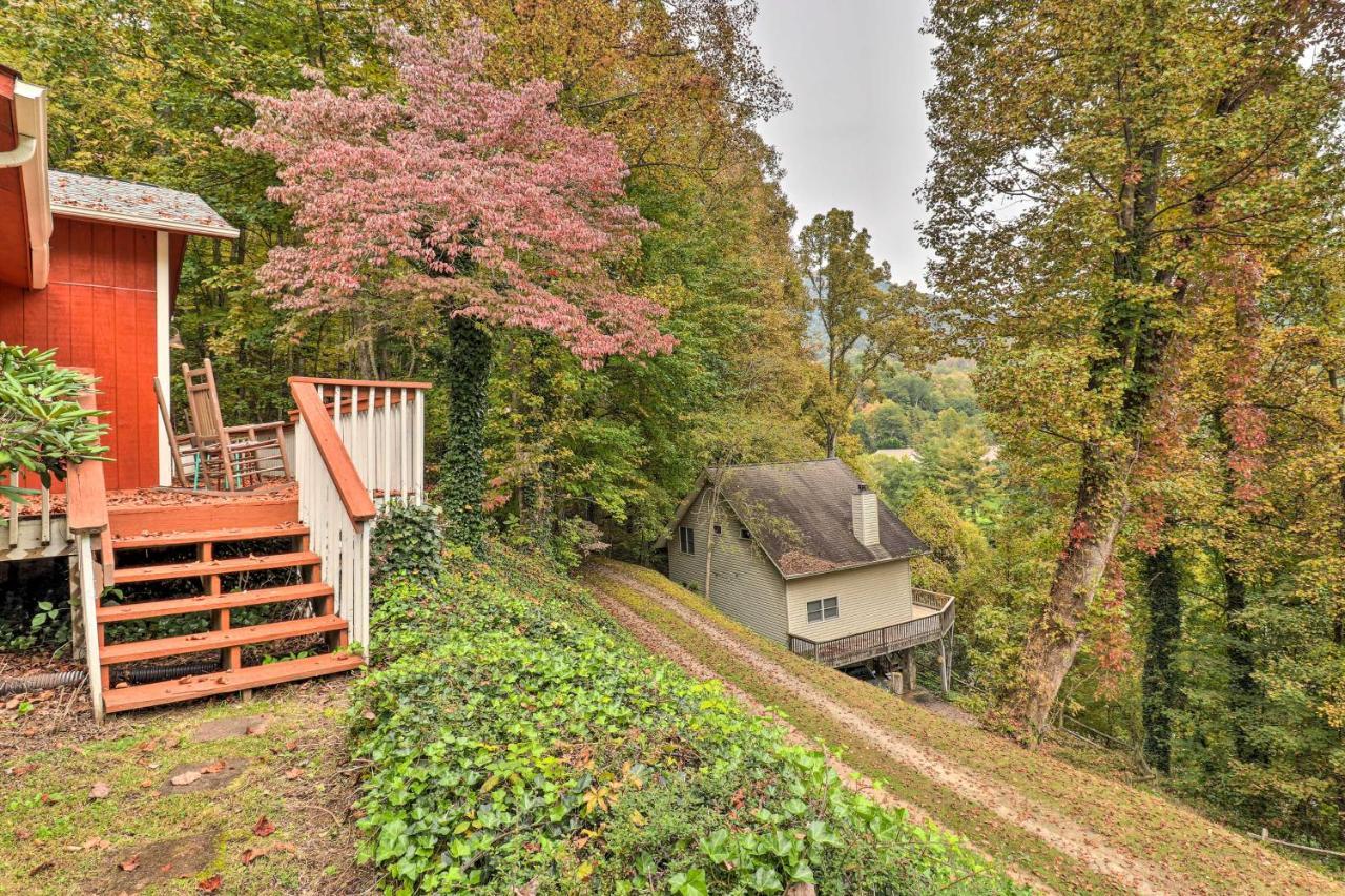 Rustic Red Cabin With Deck In Maggie Valley Club! المظهر الخارجي الصورة